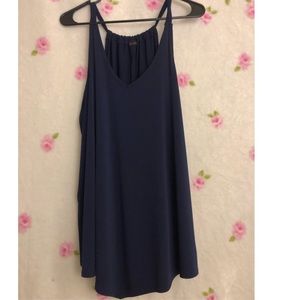 Navy blue flowy tank top